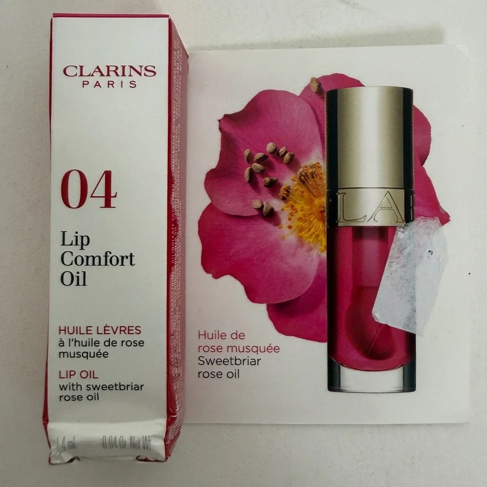 Clarins Lip Comfort Oil 04 Pitaya Pink Hydrating Lip‎ Gloss Mini Travel New